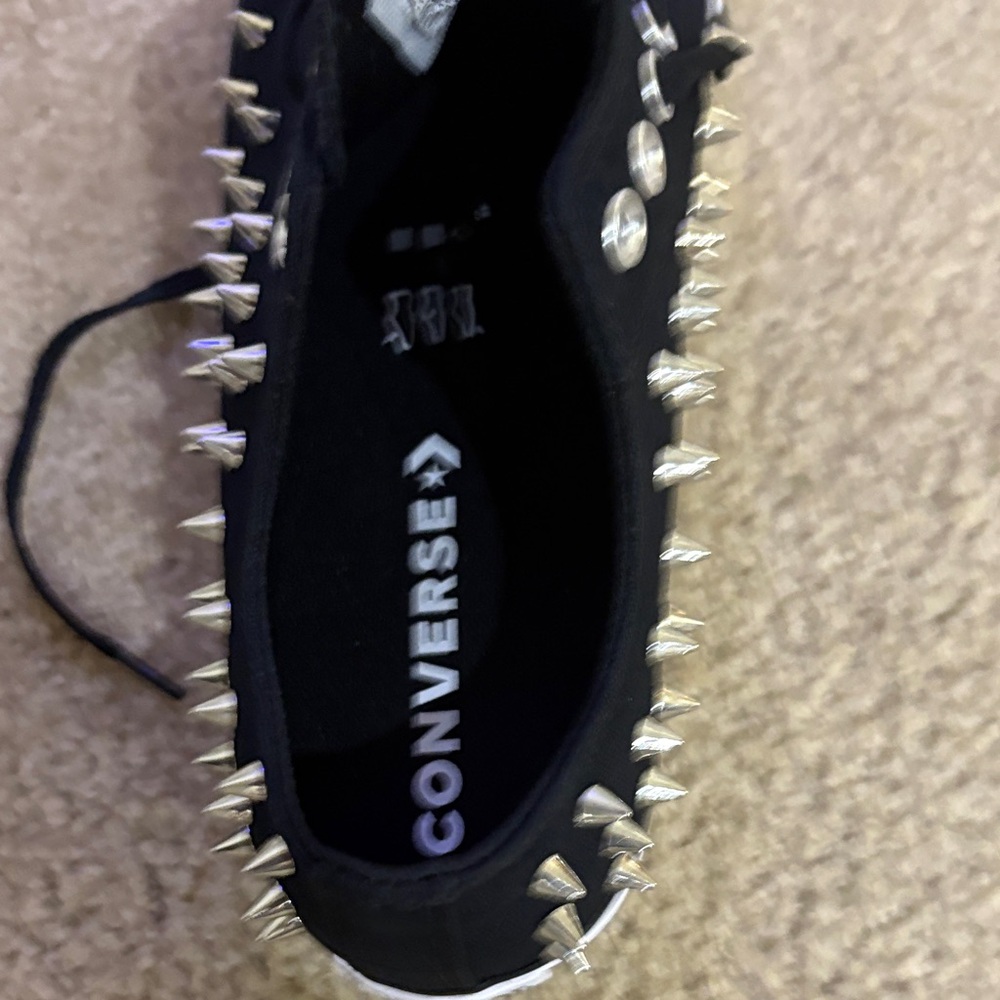 NWOB Converse Chuck Taylor Studded Sneakers Sz 11 & 5.5 Spikes Black Women's - Picture 3 of 7